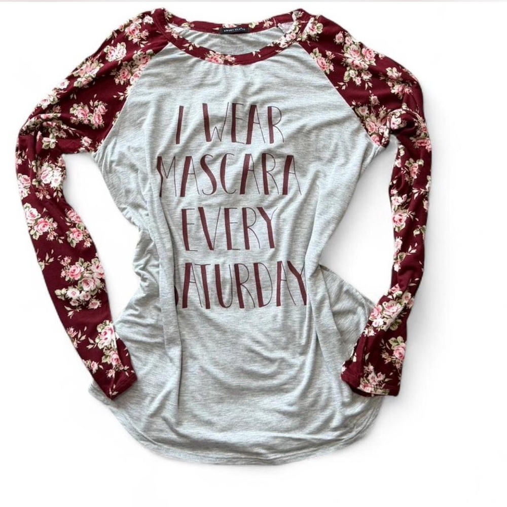 Floral Baseball Graphic Tee‎